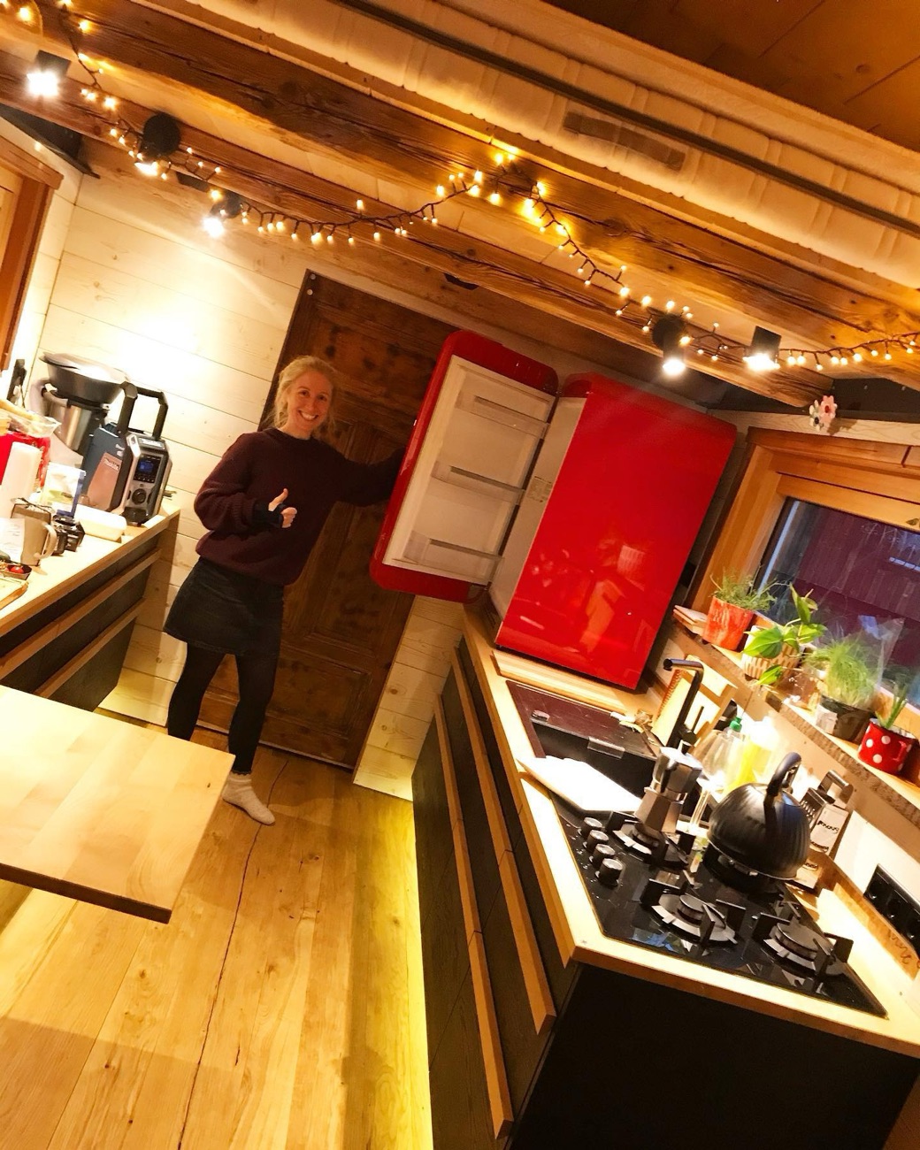 Der gebaute, bewohnte Tiny-House-Innenraum